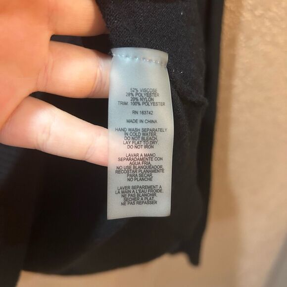 Sioni Milano Women’s XL Black Long Sleeve Work Shirt Top - Picture 5 of 7